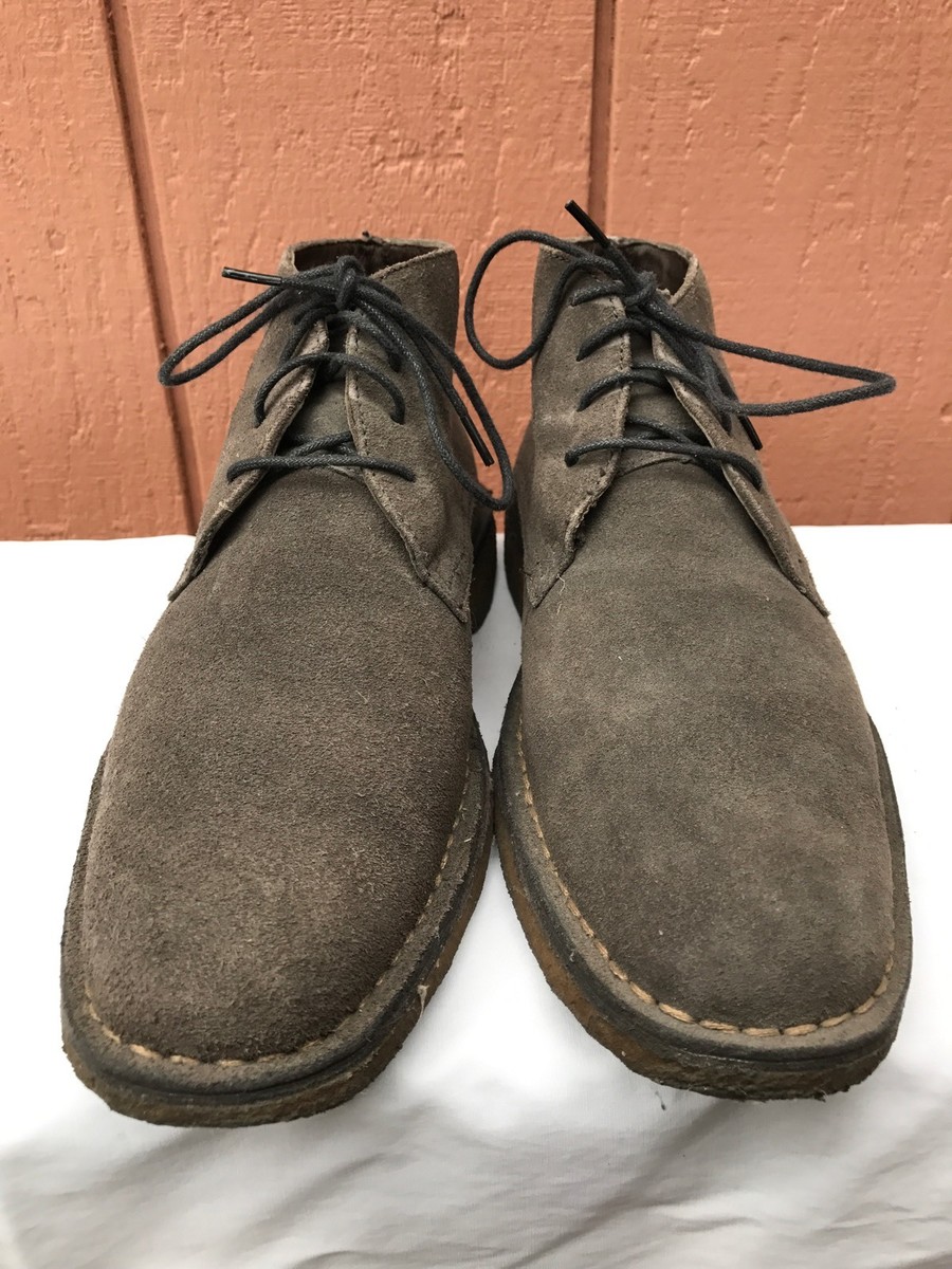 EUC JOHNSTON & MURPHY Mens ANKLE BOOTS US 8 M Gray Suede  display picture 1