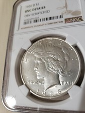 ENCHÈRES MAINTENANT : dollar de la paix 1926-D NGC détails non circulés