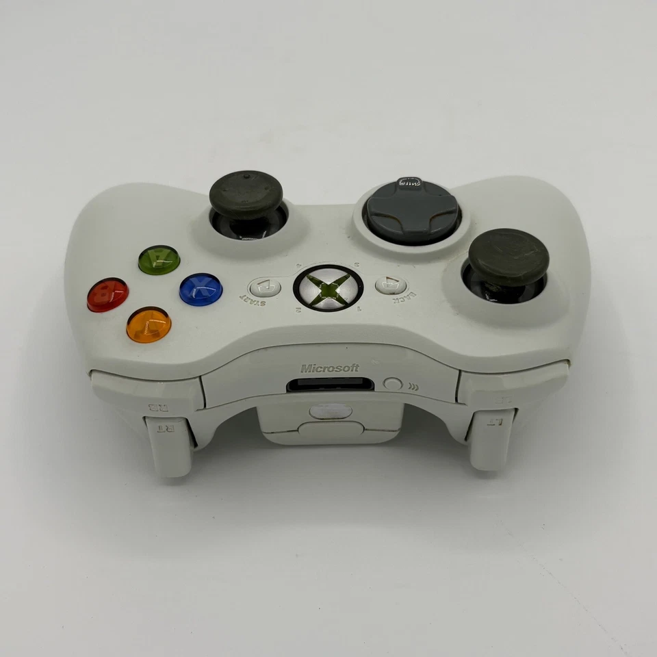 Official Microsoft Xbox 360 White Wireless Controller OEM Genuine No Tested - Image 3 of 4