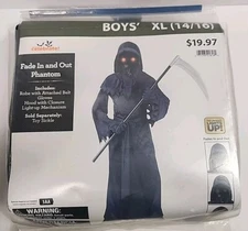 Boys/Girls XL  (14/16) Fade In And Out Phantom Halloween Costume Complete NEW!