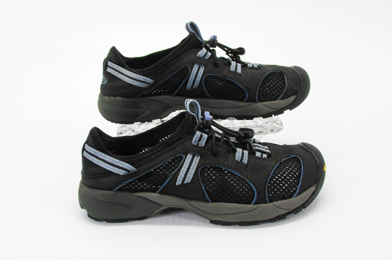 Scarpe da donna Keen taglia 7M nere sneaker da trekking Oxford usate vq