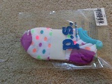 aeropostale kids ps girls' polka dot pom-pom ped socks NWT