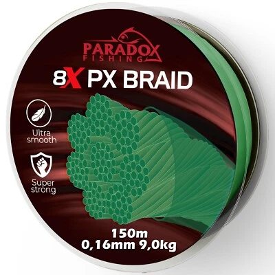 Paradox Fishing 8x PX geflochtene Angelschnur - 0,07-0,28mm 150m/500m 8 fach