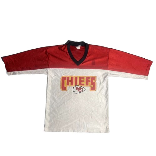 Maglia maglia Kansas City Chiefs vintage anni 90 grande tifoso tutto fuori manica 3/4 - Foto 1 di 7