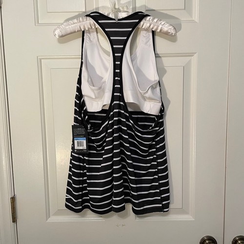 Women's Nike Dri-Fit Black White Tank Top with Bra Size M NWT - Picture 5 of 5