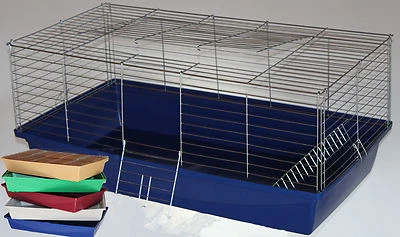 XX-HEIMTIERCENTER 100 cm Hasenkäfig Nagerkäfig Kaninchenkäfig Käfig Stall Meerschweinchen 5 Farben