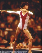 NADIA COMANECI SIGNED 1976 OLYMPIC GOLD MEDAL GYMNAST SIGNED 8X10 PHOTO B w/COA 