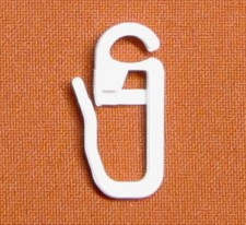 Gardinenhaken weiß Öse 2 - 4mm für Ringe Faltenlegehaken Überklipshaken Gleiter