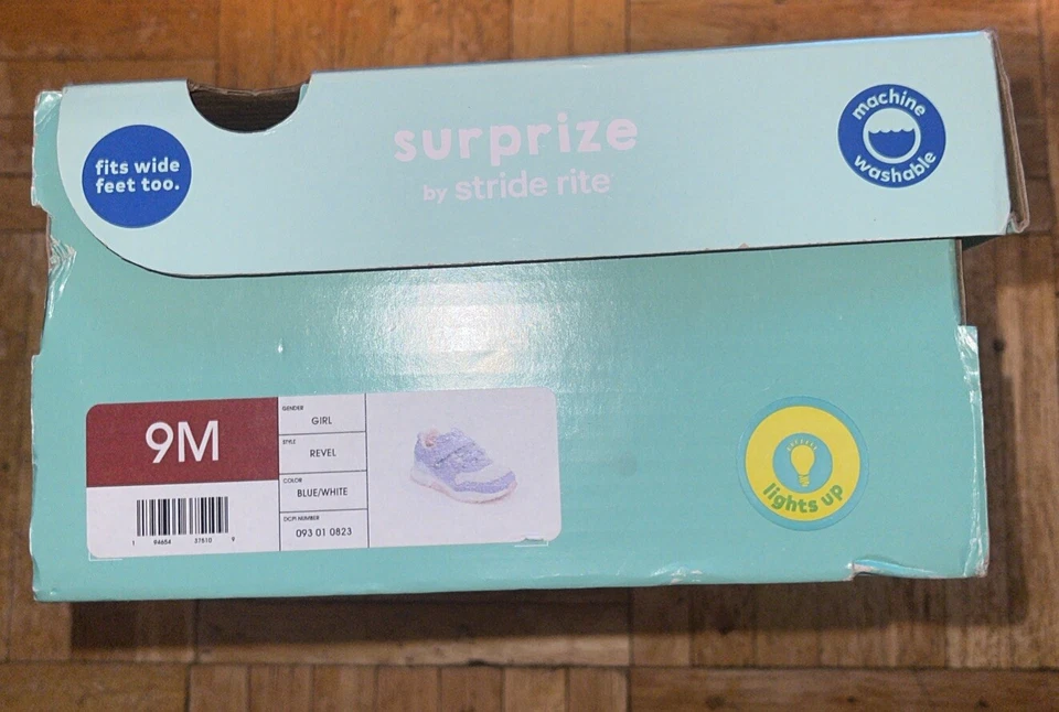 Tênis Surprize by Stride Rite infantil feminino Revel Light-Up tamanho 9M - Imagem 4 de 4