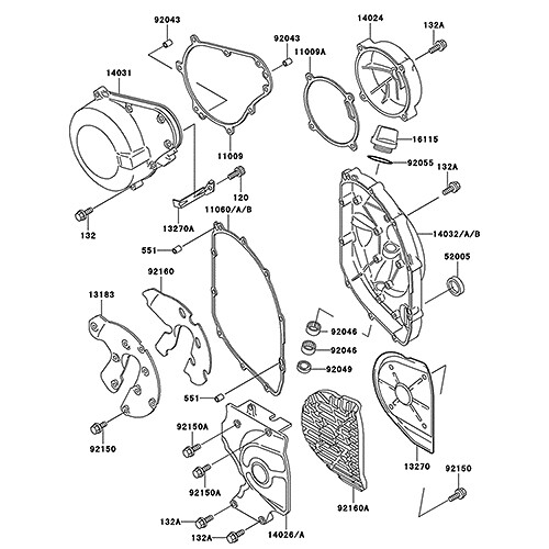 Kit vis allen en inox pour moteur Kawasaki ZZR 600