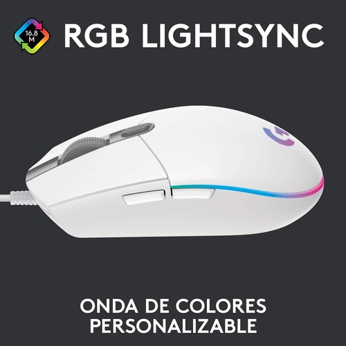Logitech G203 Mouse + G435 Wireless Gaming Headset Bundle – White - Afbeelding 2 van 4