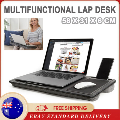 Laptop Notebook Lap Tray Desk Cushioned Lightweight with Phone