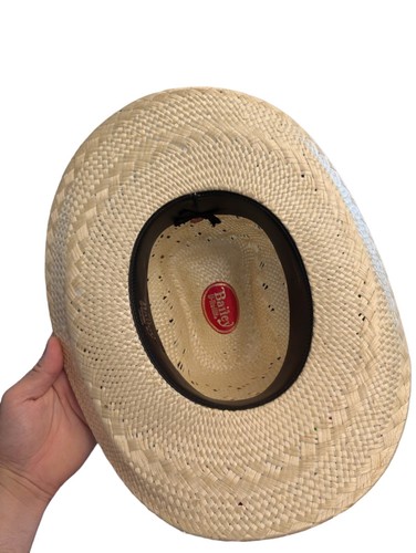 BAILEY'S U-ROLLIT Junior WESTERN STRAW HAT BOYS SIZE 6 5/8 Red Band - Picture 5 of 9