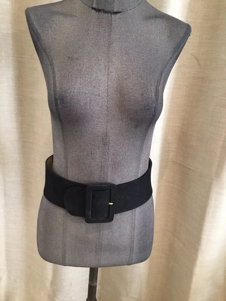 Superbe Ceinture Daim Noir Franck Namani 75 Jamais Porté - Photo 2/4