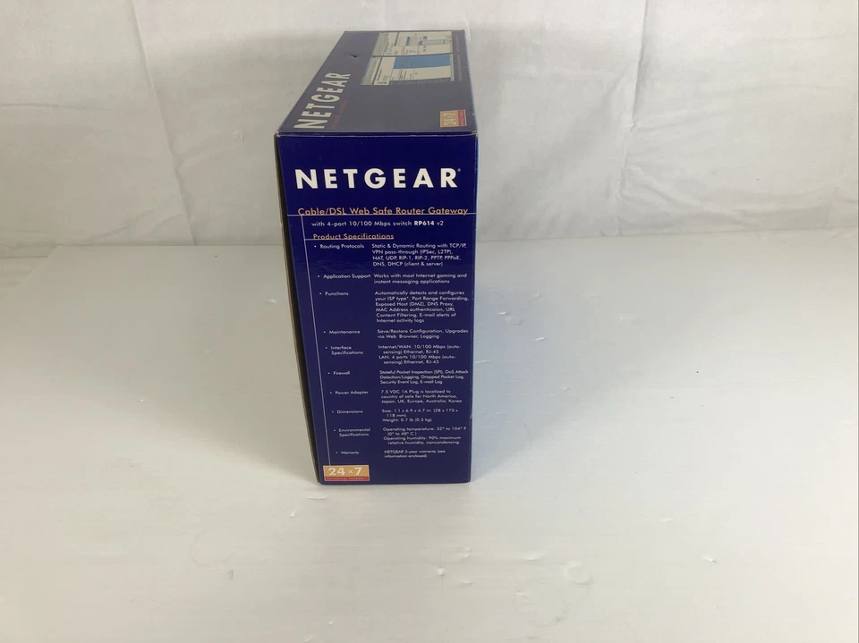 NETGEAR CABLE/DSL WEB SAFE ROUTER GATEWAY WITH 4-PORT 10/100 MBPS SWITCH RP614 - Image 2 of 4