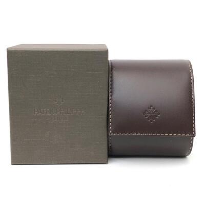 PATEK PHILIPPE Authentic Travel Case Wristwatch Carry Box Dark Brown New