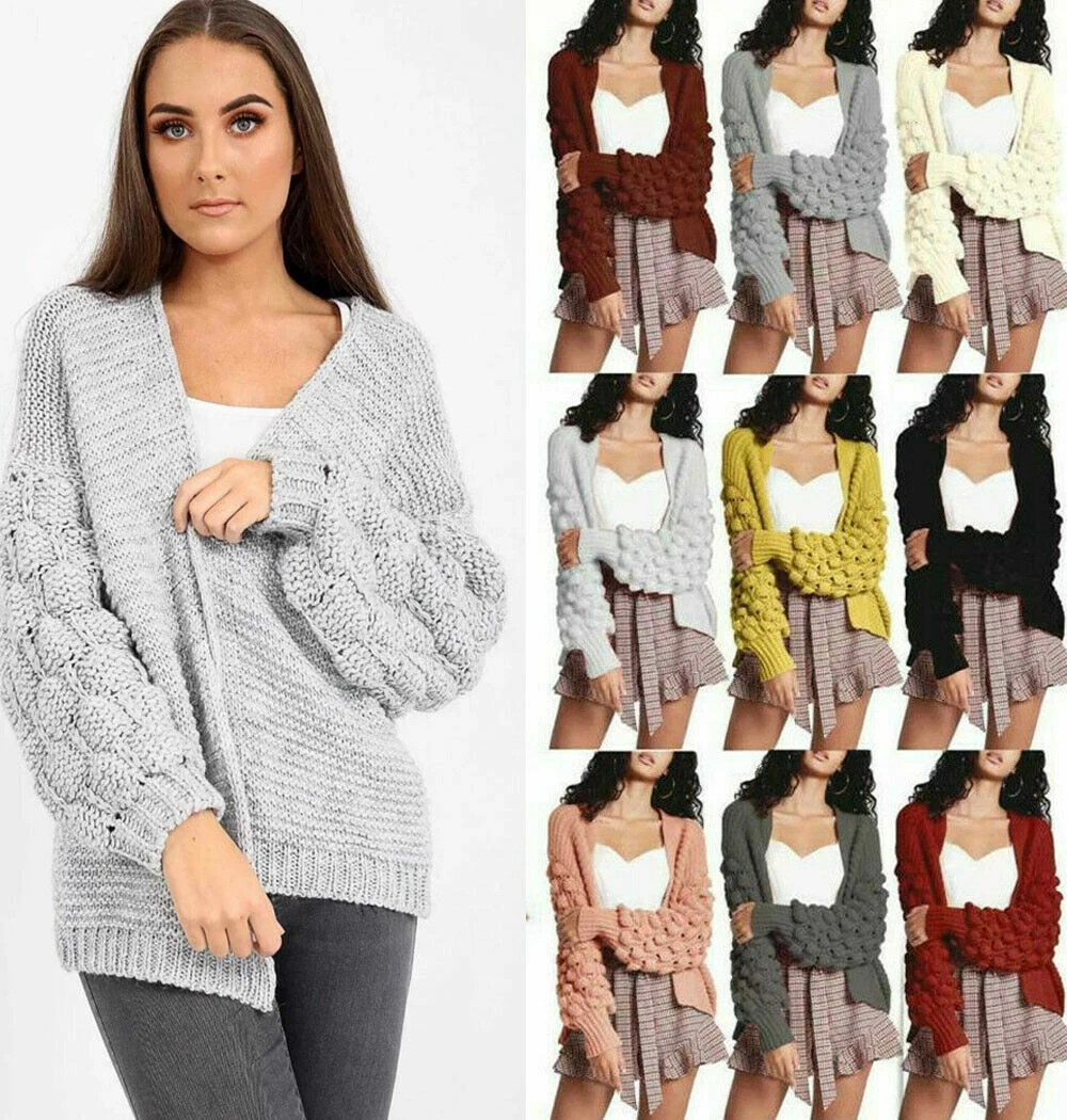 Ladies chunky knit cardigan cheap