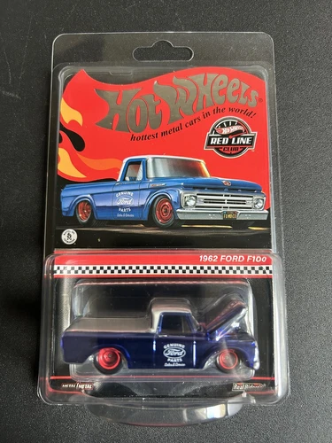 Hot Wheels RLC RedLine Club Exclusive Blue 1962 Ford F100 Pickup Truck Unibody
