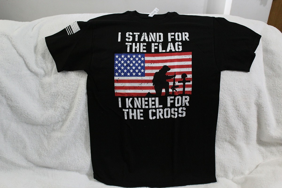 T-shirt ALSTYLE 'Soldier I Stand For The Flag Kneel For The Cross' Bandiera Americana