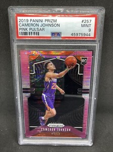 2019-20 Prizm Cameron Johnson Pink PULSAR /42 PSA 9 Rookie RC #257 Suns