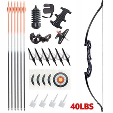 Archery 53" Takedown Recurve Bow RH Arrows for Adult Beginner Hunting & Target