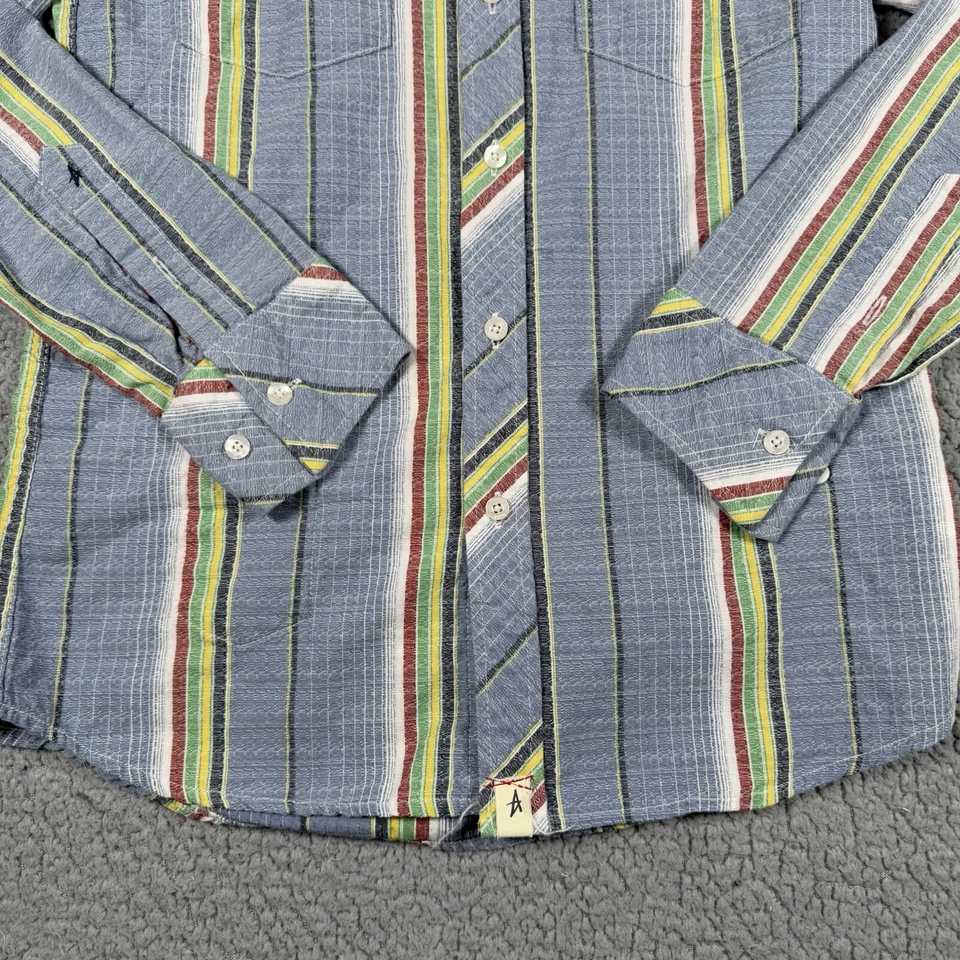 Рубашка мужская Altamont маленькая синяя в полоску Weekender с длинным рукавом - Изображение 3 из 4