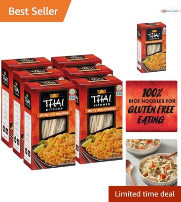 Gluten Free Stir Fry Rice Noodles 14oz Pack of 6  Wheat-Free Easy to Cook