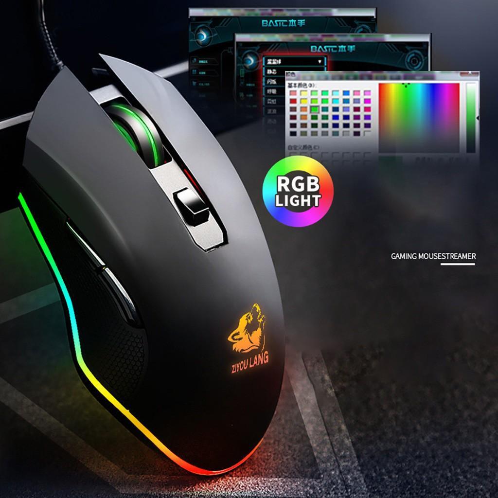 Gaming Mouse Mechanical Wired Mouse RGB Colorful Backlight for WinXP 7 10 MaciOS-image