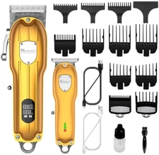 Mens Hair Clipper Professional Hair Trimmer Barber Clipper Set Beard Trimmer Cor