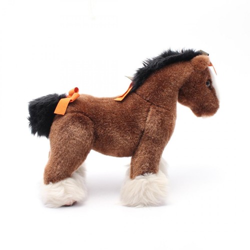 HERMES Elmy PPM peluche peluche gamuza acrílico marrón naranja usado mujeres - Imagen 3 de 6
