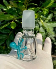 18mm Clear Glass Bowl Male Joint Agua Azul Octopus