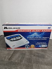 NIB Midland WR-120 Emergency Weather Alert Radio  Alarm Clock White - NEW