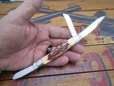 Bear Mgc Usa 3 Blade Stockman Pocket Knife Stag Delrin 10 Stars Bear Mgc Usa 3 Blade Stockman Pocket Knife Stag Delrin 10 Stars