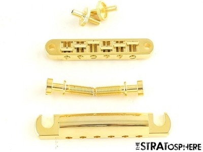 USED Gibson USA Les Paul Custom 70s Tune-O-Matic Gold Bridge Tailpiece and Studs