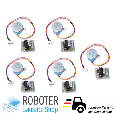 5x 28BYJ-48 5V Schrittmotor DC inkl. Endstufe ULN2003 Treiber Board Arduino