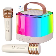Karaoke Machine with 2 Microphones Portable Bluetooth Speaker for Home8564