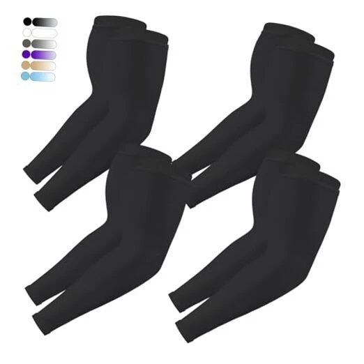 4-Pairs Arm Sleeves for Men and Women - Tattoo Standard Upgraded Black-4 Pairs
