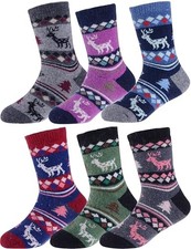 Kids Merino Wool Socks for Toddlers Boys Girls Warm Thermal 1-3T Little Deer