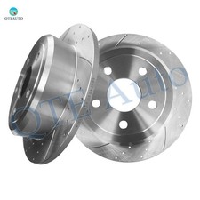 Rear 316mm Drilled Slotted Brake Disc Rotors For 2018 Jeep Wrangler JK