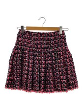 CHANEL Tweed Skirt, Size 34, Nylon, Pink Check, P47008