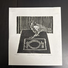 Jamie Brooks Eat Crow 102/165 Print Woodcut Art SIGNED