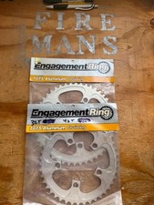 PAIR NOS QBP Engagement Ring CNC 7075 Alloy 3/32" Chainrings 36T/42T-vintageMTB