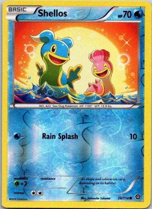 Shellos 28/114 Reverse Holo Common XY - Steam Siege NM