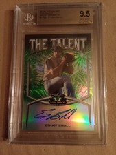 2019 LEAF VALIANT Ethan Small #17/99 GREEN AUTOGRAPH #TT-ES1 Graded BGS 9.5