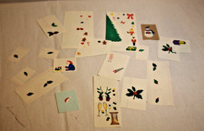 Vintage Lot Mrs. Grossman's Stickers 90s xmas elves, tree holly gifts, new years
