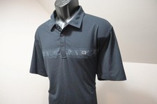 Travis Mathew Golf Polo Black Pima Poly Stretch Golf Shirt Mens Size XL