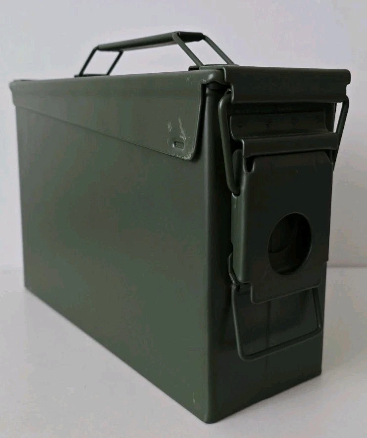 Genuine NATO Issue 30. CAL Steel Ammo Tin Secure Container M19A1 Heavy Duty Box - Image 4 of 4