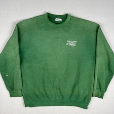 VTG Lee Heavyweight Sweatshirt Mens XL Green Faded Distressed 1990s USA