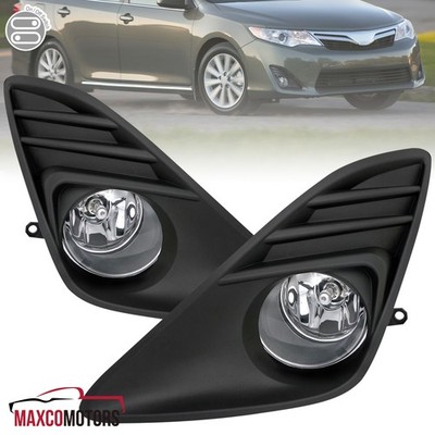 Fits 2012-2014 Toyota Camry Bumper Driving Fog Lights Lamps+Wiring+Switch L+R