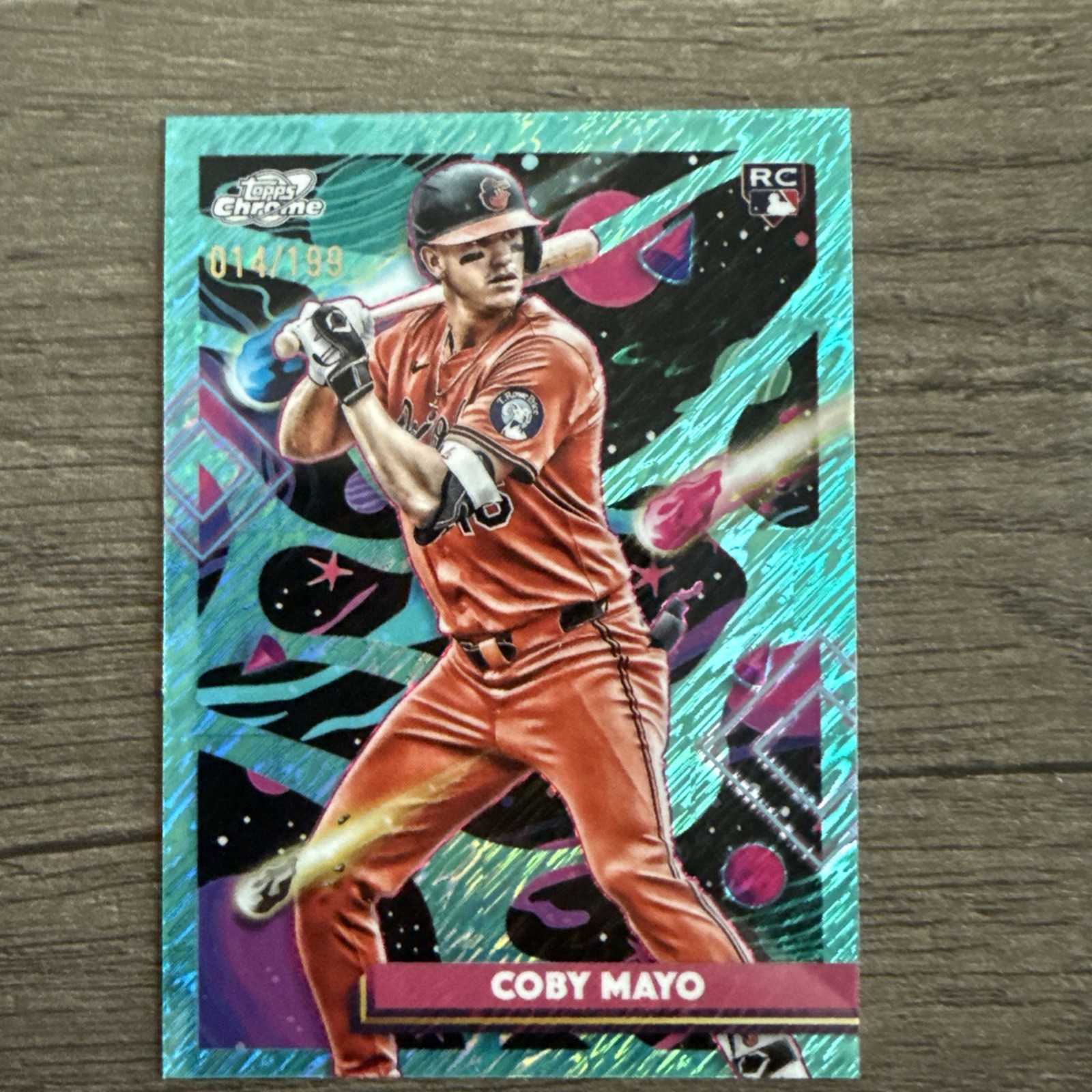 Coby Mayo 2025 Topps Chrome Cosmic Aqua Equinox #154 /199